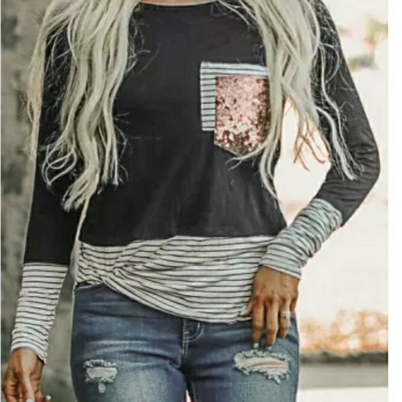 Mixed media top - Picture 3 of 4